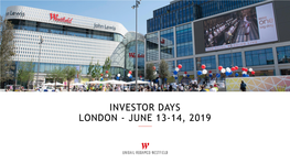 2019 INVESTOR DAYS 4 the Westfield Acquisition Rationale
