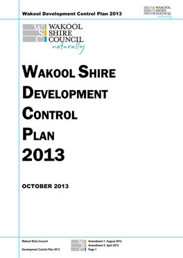 Wakool Shire Development Control Plan 2013