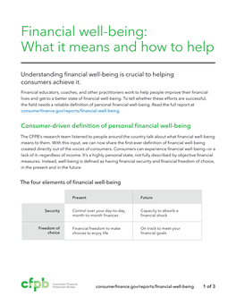 Financial Well-Being: What It Means and How to Help