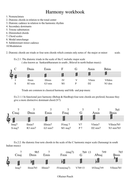 Harmony Workbook 1