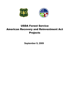 American Recovery and Reinvestment Act Projects