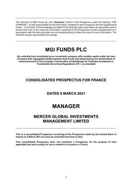 Mgi Funds Plc Manager