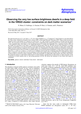 Observing the Very Low Surface Brightness Dwarfs in a Deep Field In