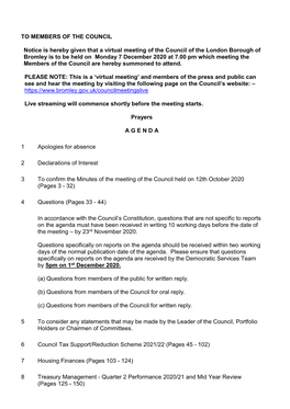 (Public Pack)Agenda Document for Council, 07/12/2020 19:00