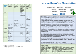 Hoxne Benefice Newsletter