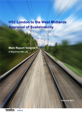 HS2 London to the West Midlands Appraisal of Sustainability