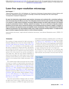 Laser-Free Super-Resolution Microscopy