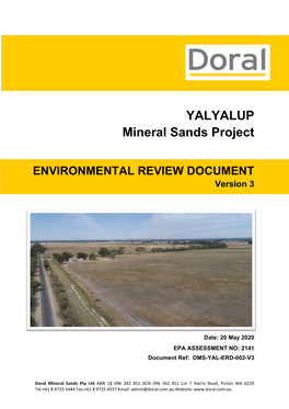 ENVIRONMENTAL REVIEW DOCUMENT Version 3