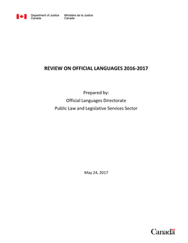 Review on Official Languages 2016-2017