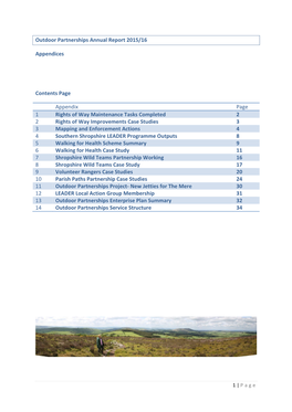 Outdoor Partnerships Annual Report 2015/16