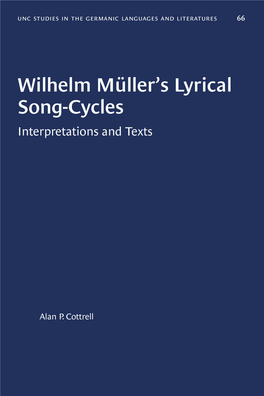 Wilhelm Müller's Lyrical Song-Cycles