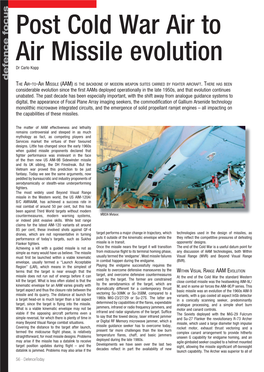 Post Cold War Air to Air Missile Evolution
