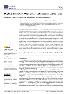 Digital (R)Evolution: Open-Source Softwares for Orthodontics