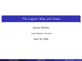 The Logistic Map and Chaos