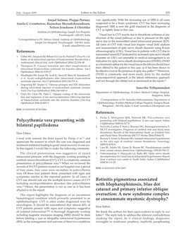 Polycythemia Vera Presenting with Bilateral Papilledema Retinitis