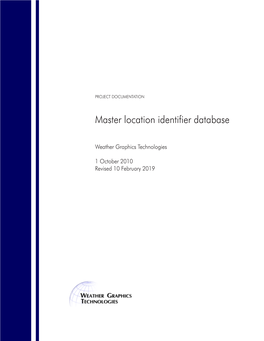Master Location Identifier Database