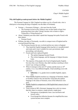 ENG 300 – the History of the English Language Wadhha Alsaad