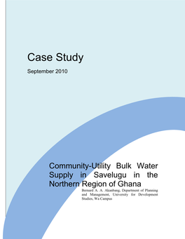 Draft Report of Savelugu Water System