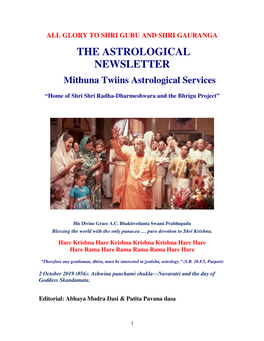 The Astrological Newsletter