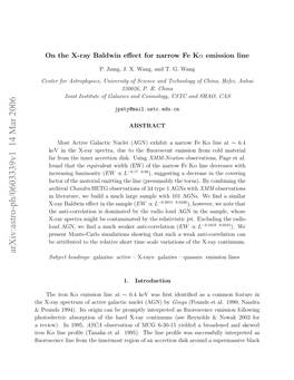 On the X-Ray Baldwin Effect for Narrow Fe Kalpha Emission Line