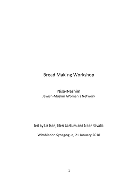 Nisa Nashim Bread Workshop Booklet