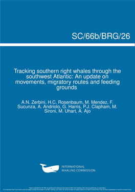 Tracking Southern Right Whales Through the Southwest Atlantic: an Update on Movements, Migratory Routes and Feeding Grounds