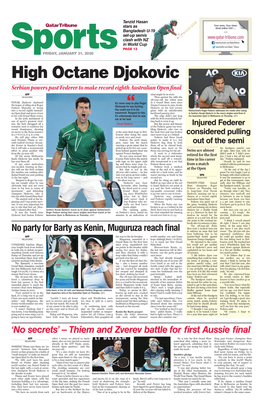 High Octane Djokovic Serbian Powers Past Federer to Make Record Eighth Australian Open Nal AFP What Might Be in Store