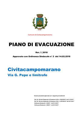 PIANO DI EVACUAZIONE Civitacampomarano