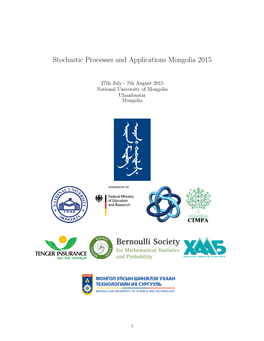 Stochastic Processes and Applications Mongolia 2015