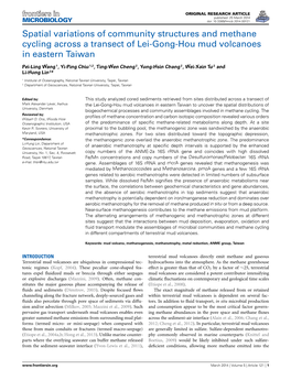 Spatial Variations of Community Structures and Methane Cycling Across a Transect of Lei-Gong-Hou Mud Volcanoes in Eastern Taiwan