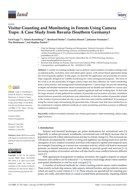 Visitor Counting and Monitoring in Forests Using Camera Traps: a Case Study from Bavaria (Southern Germany)