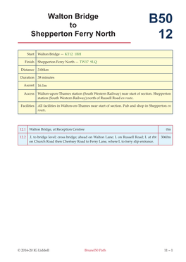B50 12 Walton Bridge to Shepperton Ferry North