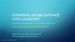 Extending Adobe Captivate with Javascript