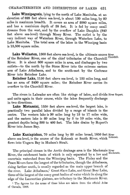 CHARACTERISTICS and DISTRIBUTION of LAKES 631 Lake Winnipegosis, Lying to the North of Lake Manitoba