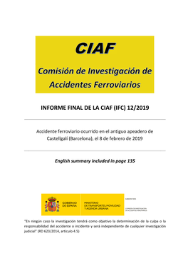Informe Final De La Ciaf (Ifc) 12/2019