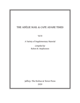 The Adélie Mail & Cape Adare Times