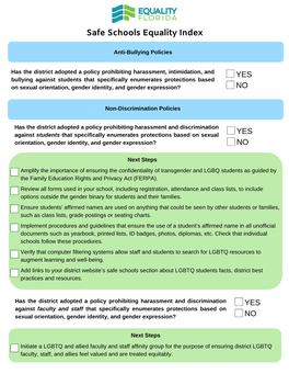 Safe Schools Equality Index Draft