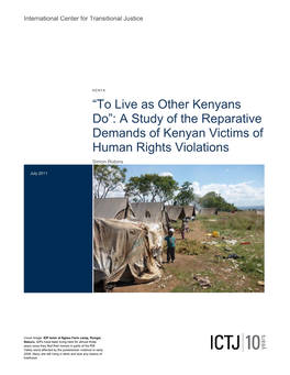 “To Live As Other Kenyans Do”: a Study of the Reparative Demands of Kenyan Victims of Human Rights Violations