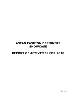 AFDS 2018 Report of Activities