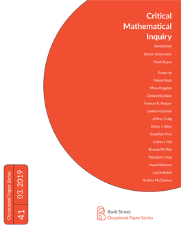 Critical Mathematical Inquiry