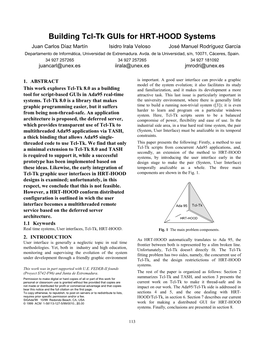 Building Tcl-Tk Guis for HRT-HOOD Systems