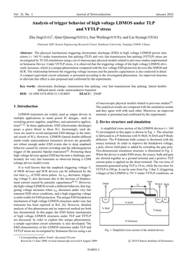 Analysis of Trigger Behavior of High Voltage LDMOS Under TLP and VFTLP Stress