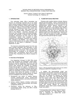 1.11 the Influence of Meteorological Phenomena on Midwest Pm2.5 Concentrations: a Case Study Analysis