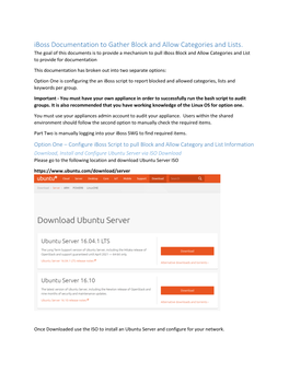 Iboss Documentation to Gather Block and Allow Categories and Lists