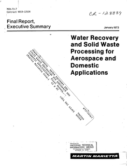Water Recovery and Solid Waste Processing for Aerospace and Domestic Applications