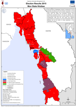 Election Results 2015 Mon State Hluttaw