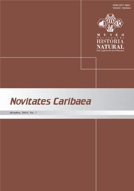 Octubre, 2014. No. 7 Editores Celeste Mir Museo Nacional De Historia Natural “Prof