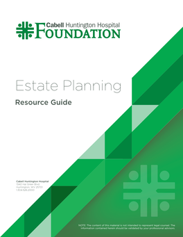 Estate Planning and Resource Guide