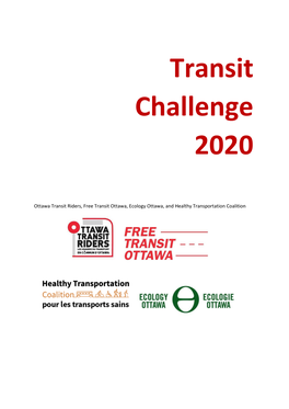 Ottawa Transit Challenge 2020