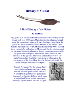 History of Guitar